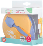 Bubbles BPA Free Suction Bowl with Spoon Set Orange & Brown 3+ Months