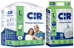 Combo Pack of CIR Premium Adult Unisex Diaper with Aloe Vera Large (10) & Premium Underpad Large (10)