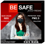 BESAFE Forever Fresho N95 PM2.5 Anti Pollution Mask Black