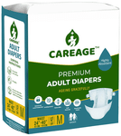 Careage Premium Adult Diaper Tape Style (10 Each) 24-40 Inches M