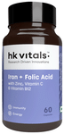 HK Vitals Vitals Iron + Folic Acid | With Zinc, Vitamin C & Vitamin B12 for Anaemia, Immunity & Energy | Capsule