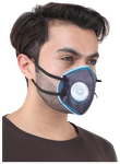 Grin Health N99 Fits-Most Ergonomic Protective 5 Layer Washable Mask Blue