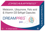 Dreampreg Fertility Aid Melatonin, Ubiquinone, Folic Acid & Vitamin D3 Softgel Capsules