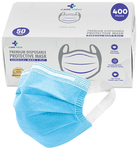Care View 3 Ply Premium Disposable Protective Surgical Face Mask with Ear Loops Blue