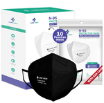 Care View Universal Black CV1221 N95 FFP2 Certified Earloop with 6 Layers Filtration Protective Mask
