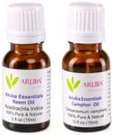 Aruba Essentials Combo Pack of Neem Oil and Camphor Oil (15ml Each)