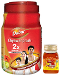 Dabur Chyawanprash | 3X Immunity Action | Builds Strength, Stamina & Overall Health with Dabur Honey 100gm Free