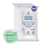 Care View 3 Ply Surgical Disposable Protective Mask with Soft Fabric Earloop (10 Each) Green
