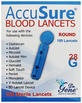 AccuSure Round Blood Lancets (100 Each)