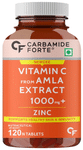 Carbamide Forte Vitamin C from Amla Extract 1000mg | With Zinc for Healthy Skin & Immunity | Tablet