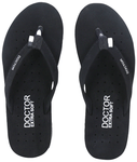 Doctor Extra Soft Ortho Care Orthopaedic Diabetic Pregnancy Comfort Flat Flipflops Slippers For Women 3 Black