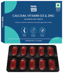 Calcium & Vitamin D Veg Tablet with Zinc & Magnesium for Bone and Joint Health | by Tata 1mg