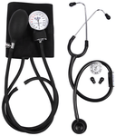 Elko EL 410S Dial Type Aneroid Sphygmomanometer Blood Pressure Monitor with Carry Bag and Basic Stethoscope Black