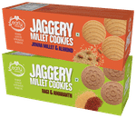 Early Foods Combo Pack of Jaggery Millet Cookies Jowar Millet & Almond and Jaggery Millet Cookies Ragi & Amaranth (150gm Each)