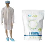 C Cure Disposable Lab Coat White Free Size