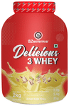 B2 Nutrition Delicious 3 Whey Protein Powder (2kg Each) Kesar Kaju Pista