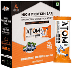 AS-IT-IS Nutrition Atom High Protein Bar (60gm Each) Blueberry Classic Cake