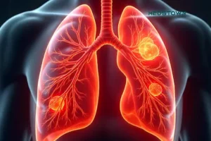 a close-up of a human lungs