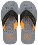 Doctor Extra Soft D28 Orthopaedic and Diabetic Super Fit Comfort Doctor Slipper, Flip-Flop, Cushion, Slides and House Slipper for Men Grey/Orange 10