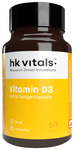 HK Vitals Vitamin D3 (Cholecalciferol) 600IU | Softgel Capsule for Bones, Immunity & Muscles