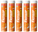 Fast&Up Charge with Natural Vitamin C from Amla & Zinc | Flavour Effervescent Tablet Orange