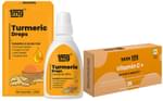 Combo Pack of Tata 1mg Turmeric Drop (30ml) & Tata 1mg Vitamin C+ Support Immunity Tablet (30)