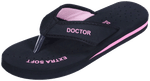 Doctor Extra Soft D 22 Diabetic Pregnancy Non Slip Lightweight Comfortable Slippers for Women Black Pink 3