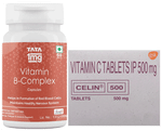 Combo Pack of Tata 1mg Vitamin B Complex Capsules (60) & New Celin 500 Tablet (25)