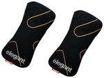 Elegant Fur Memory Foam Neck Support Black