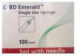 BD Emerald 3ml Syringe with Needle 23G x 11inch
