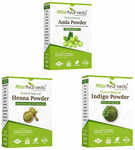 Attar Ayurveda Combo Pack of Pure & Natural Henna Powder (200gm), Pure & Natural Indigo Powder (200gm) & Pure & Natural Amla Powder (250gm)