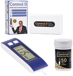 Control D BM50 Blood Glucose Monitoring System with Lancet (10) & Strip (50) Blue White