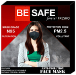 BESAFE Forever Fresho N95 PM2.5 Anti Pollution Mask Black