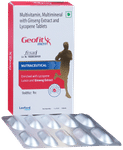 Geofit Men Multivitamin, Multimineral with Ginseng Extract, Lutein & Lycopene Tablet | For Energy, Bones, Hair, Immunity & Antioxidant Support