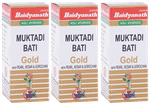 Baidyanath (Jhansi) Muktadi Bati Gold with Pearl, Kesar & Gorochan (10 Tablet)