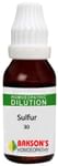 Bakson's Homoeopathy Sulfur Dilution 30 CH