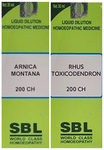 Combo Pack of SBL Arnica Montana Dilution 200 CH & SBL Rhus Toxicodendron Dilution 200 CH (30ml Each)