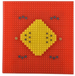 Agarwals Acupressure Yoga Foot Mat with Copper & Plastic Red Yellow