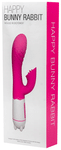 Gizmoswala Happy Bunny Rabbit Massager | Waterproof | Rechargeable | Electric Silicone with 7 Vibration Modes Pink