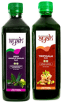 Ayah Combo Pack of Neem Karela Jamun Ras & Triphala Ras (500ml Each)