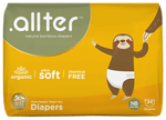 .allter Organic Natural Bamboo Ultra Soft Chemical Free Taped Diaper NB