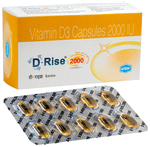 D-Rise 2000 Capsule with Vitamin D3 (Cholecalciferol) for Bone Health | Bone, Joint & Muscle Care