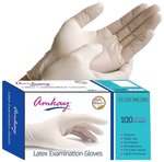 Amkay Disposable Latex Examination Gloves  Sterile Rubber Gloves Small