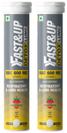 Fast&Up Detox Lung | With NAC 600mg & Vitamin C for Lung & Respiratory Support | Flavour Effervescent Tablet Strawberry