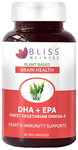 Bliss Welness Brain Health DHA + EPA Finest Vegetarian Omega-3 Veg Capsule