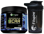 Fitspire Supergold BCAA Powder Blue Raspberry with Shaker Free