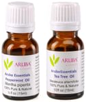 Aruba Essentials Combo Pack of Peppermint Oil and Tea Tree Oil (15ml Each)