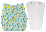 Bumberry Adjustable Reusable Cloth Diaper Cover with 2 Wet Free Insert For Babies Baby Giraffe