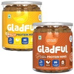 Gladful Combo Pack of Protein Minis Cookies Classic Ajwain, Protein Minis Butter Garlic (150gm Each)