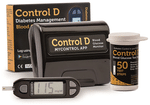 Control D Blood Glucose Monitor Kit with 50 Strips | Blood Glucose Monitors